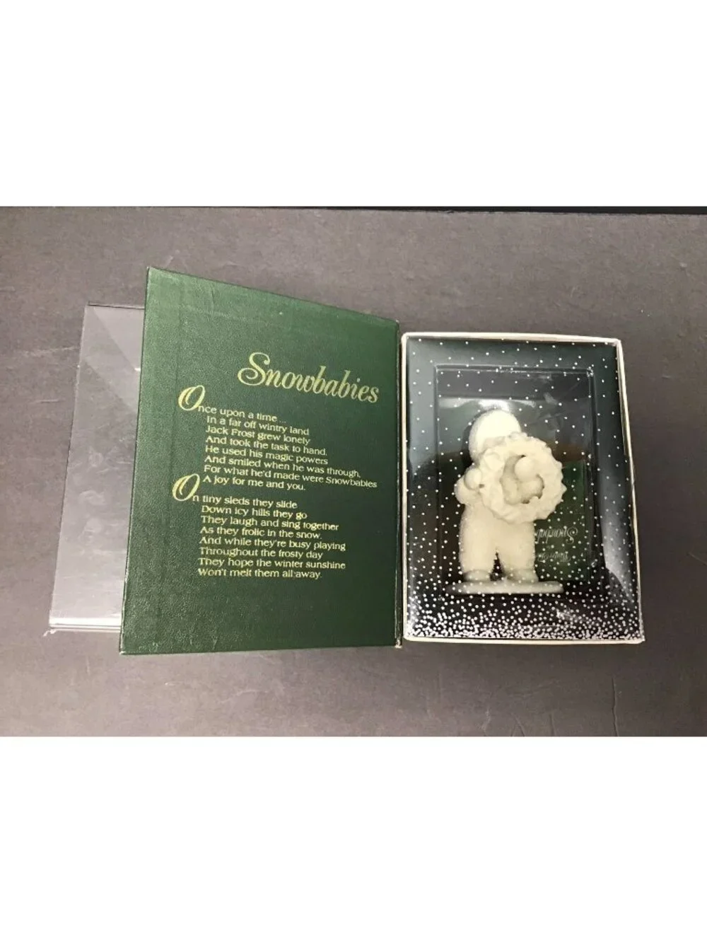 Snowbabies Figure Dept 56 “I Made This Just For You” 1995 Winter Decor 6802-0